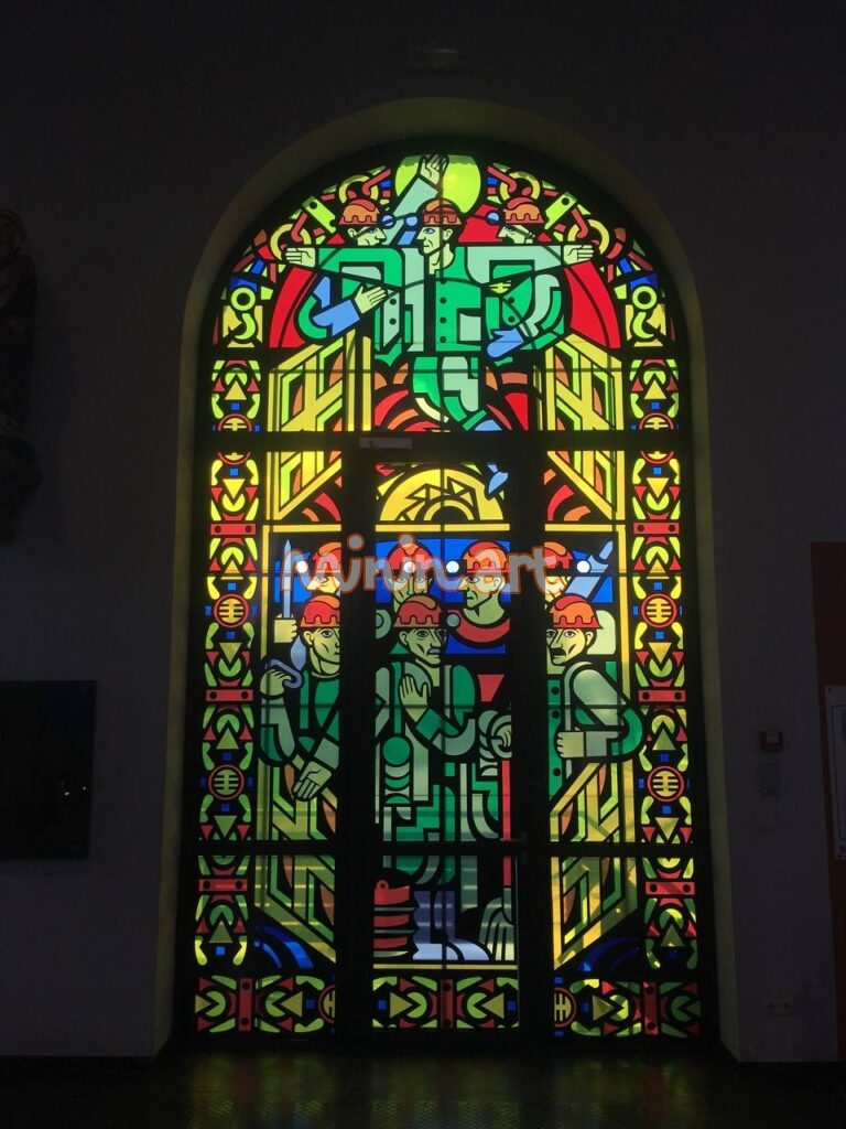 Stained-glass installation, Le Bois du Cazier